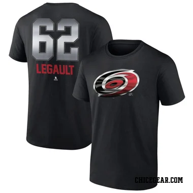 Black Men's Charles-Alexis Legault Carolina Hurricanes Midnight Mascot Logo T-Shirt