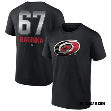 Black Men's Dominik Badinka Carolina Hurricanes Midnight Mascot Logo T-Shirt
